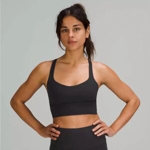 Lululemon Free to Be Long Line Sports Bra Black Size 4
